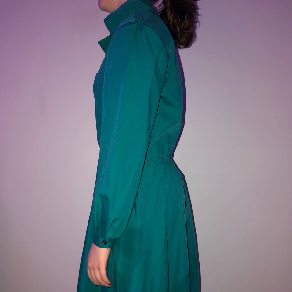Emerald Green button up dress